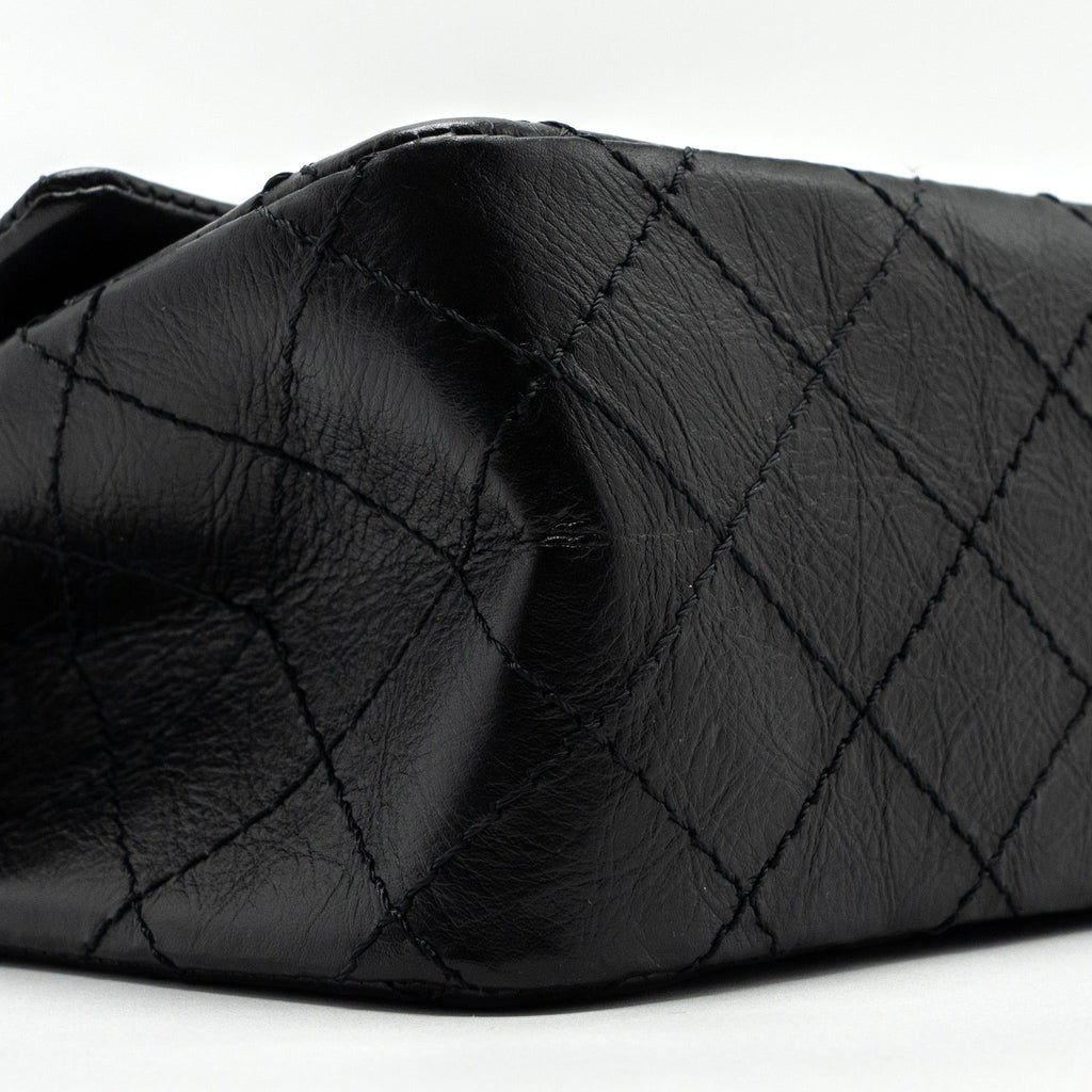 Chanel Mini 2.55 Reissue Flap Bag Aged Calfskin Black