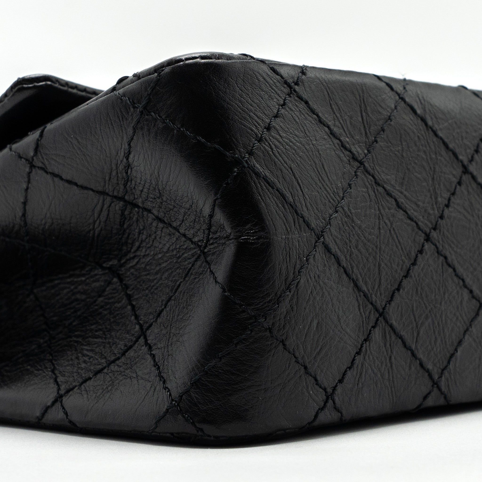 Chanel Mini 2.55 Reissue Flap Bag Aged Calfskin Black