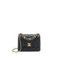 Chanel 22K Coco First Flap Bag Grained Calfskin Black (Microchip)