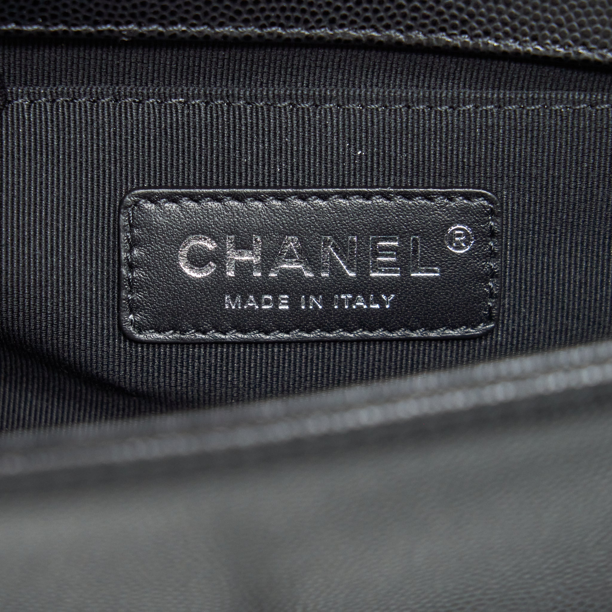 Chanel Small Boy Bag Caviar Black Ruthenium Hardware