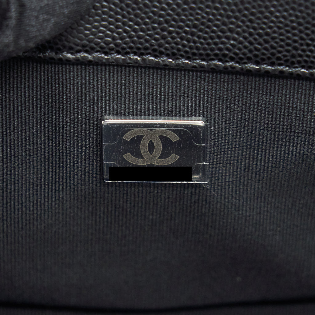 Chanel Small Boy Bag Caviar Black Ruthenium Hardware