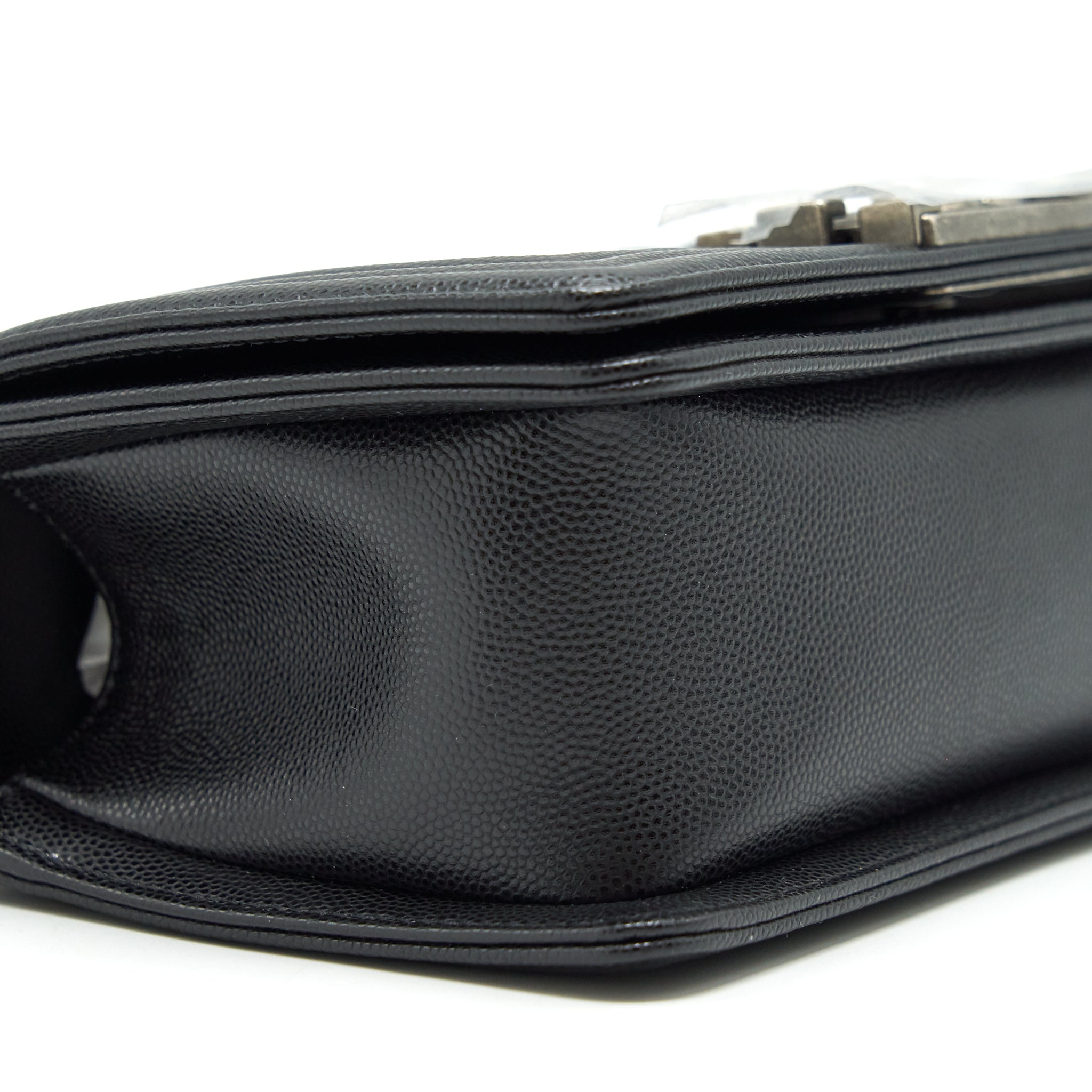 Chanel Small Boy Bag Caviar Black Ruthenium Hardware