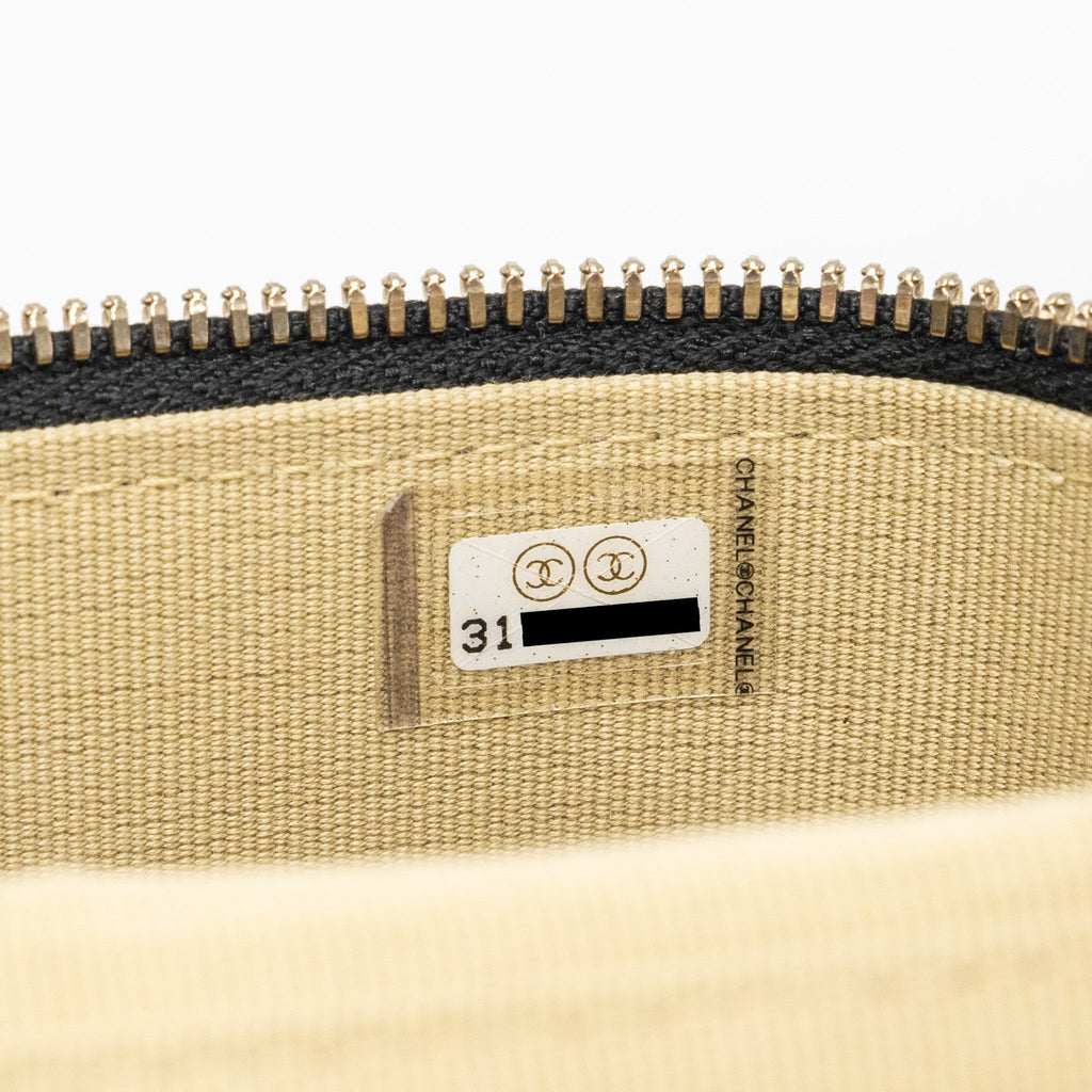 Chanel pearl crush mini vanity with chain lambskin Black