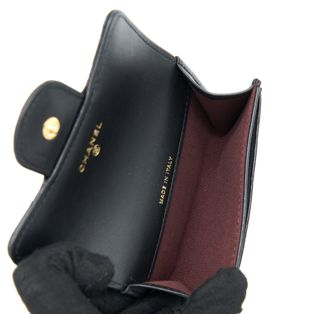 Chanel 2.55 Reissue Flap Card Holder Aged Calfskin Black  (Microchip)