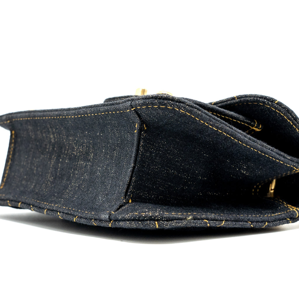 Chanel 23S Flap Bag Denim Dark Blue Brushed  (Microchip)