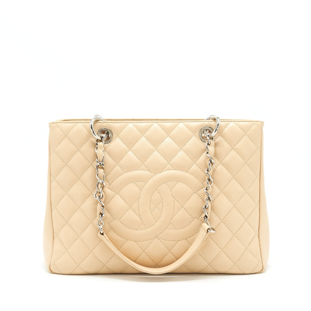 Chanel Grand Shopping Tote Bag Caviar Beige