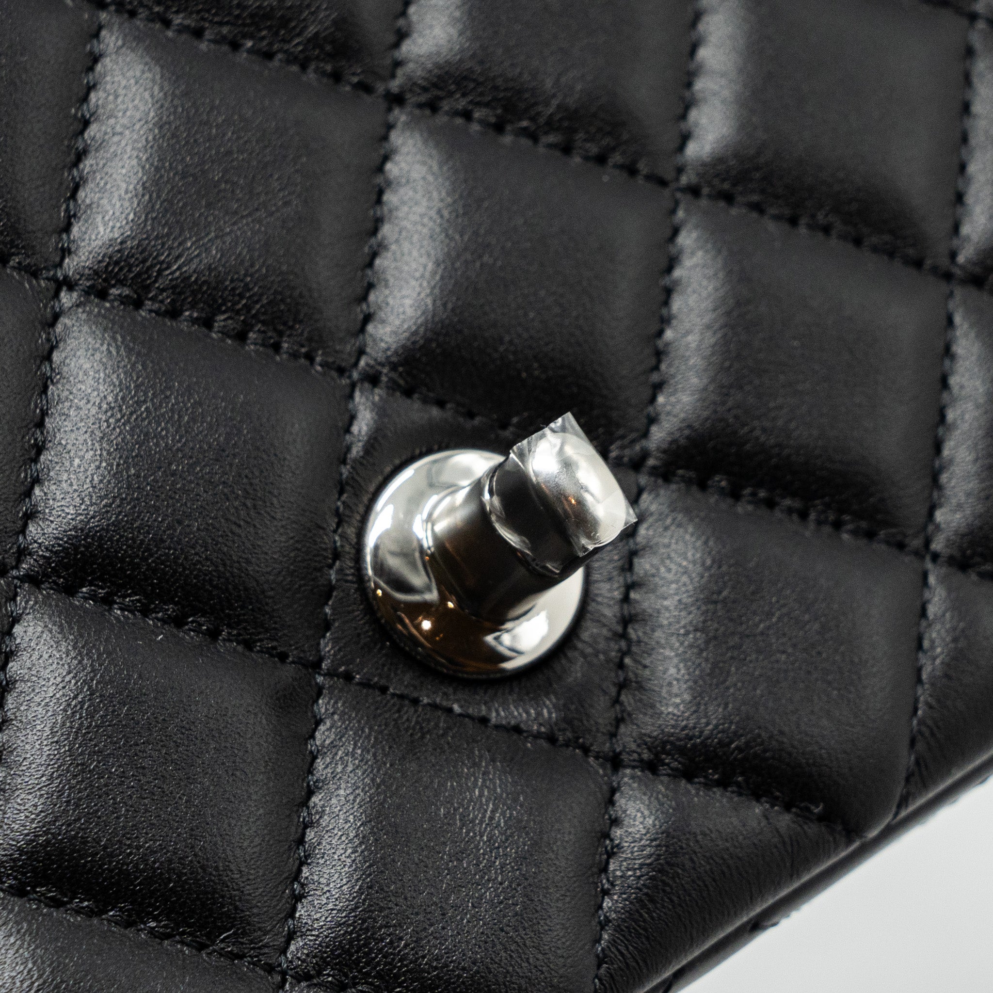 Chanel mini rectangular flap bag lambskin black  (MICrochip)
