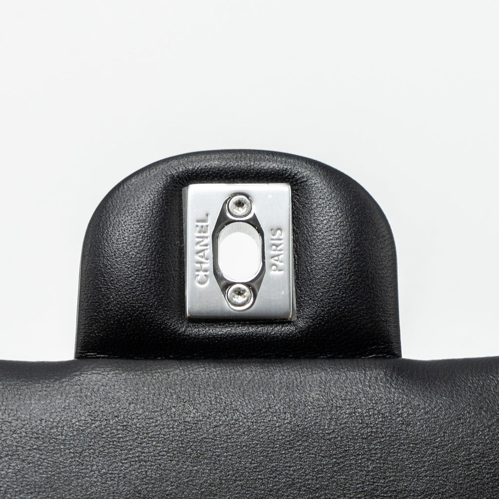 Chanel mini rectangular flap bag lambskin black  (MICrochip)