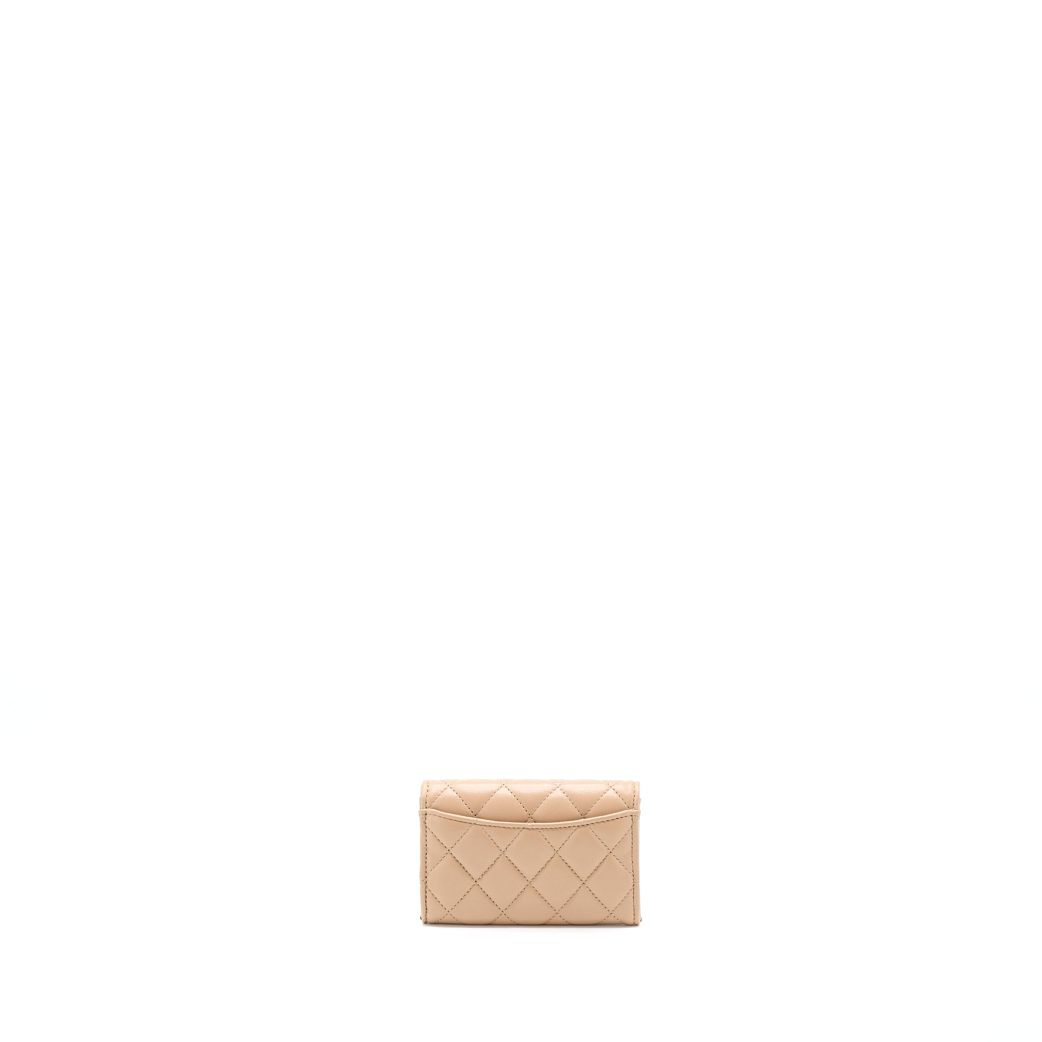 Chanel Classic Flap Card Holder Lambskin Beige L
