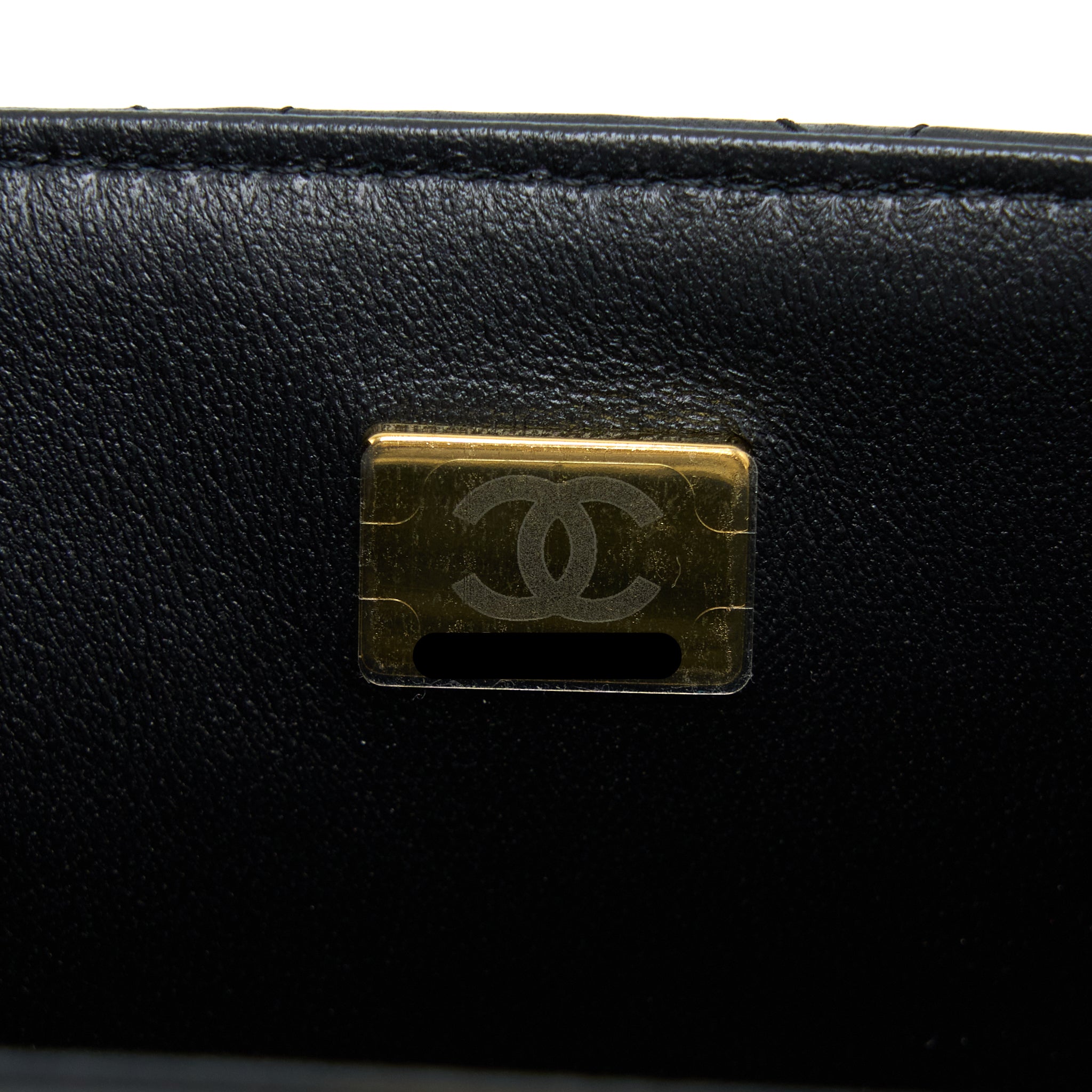 Chanel Top Handle Mini Rectangular Flap Bag Lambskin Black L (Microchip)