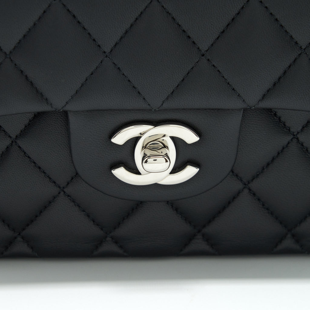 Chanel Small Classic Double Flap Bag Lambskin Black