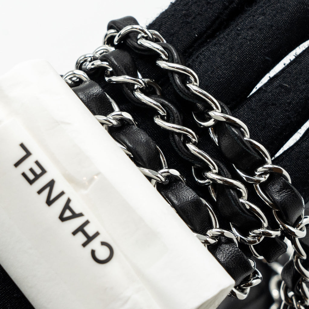 Chanel mini rectangular flap bag lambskin black  (MICrochip)