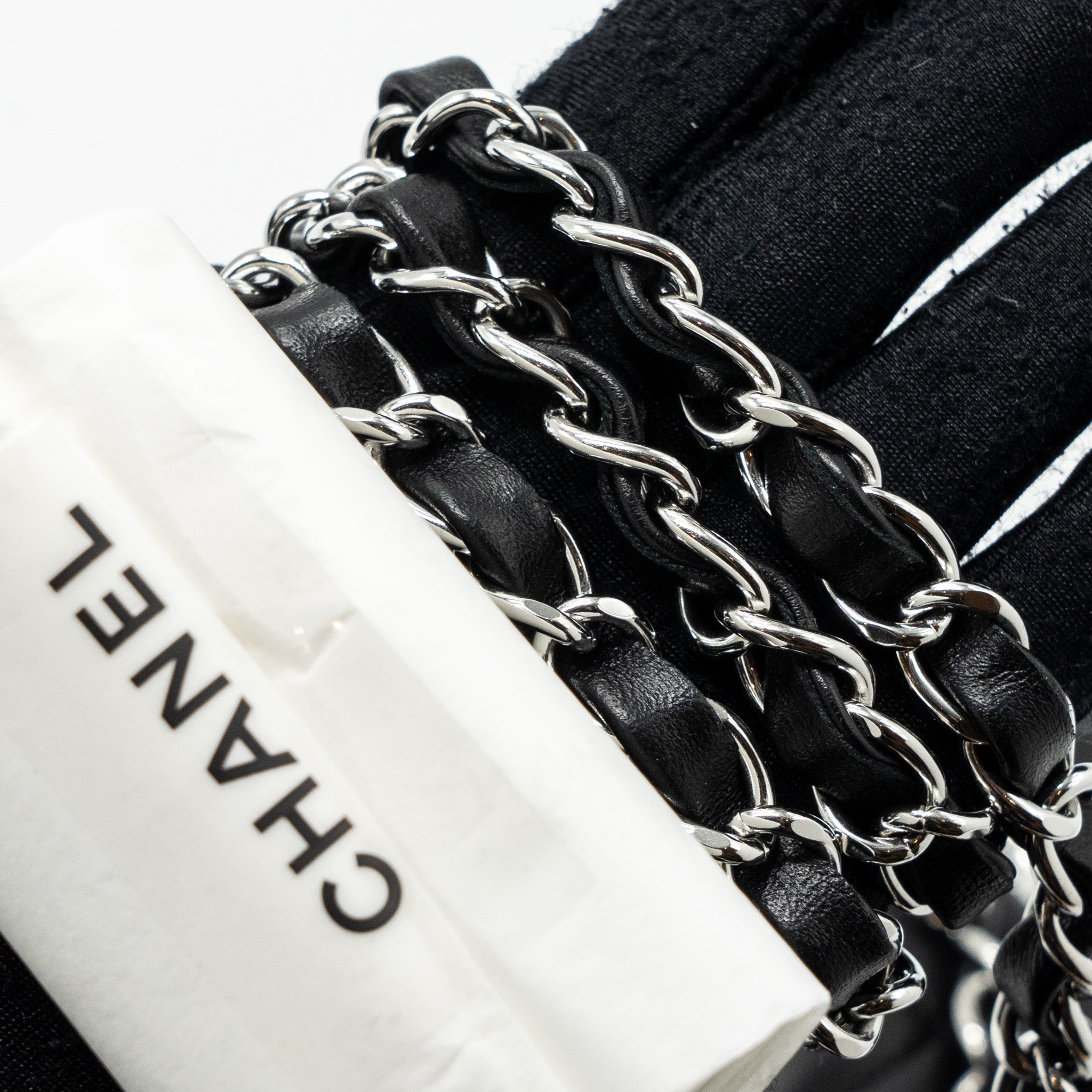 Chanel mini rectangular flap bag lambskin black  (MICrochip)