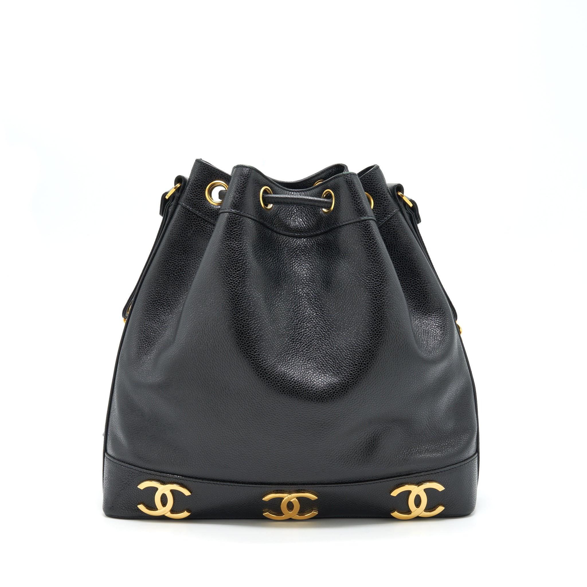 Chanel Vintage Bucket Bag Caviar Black