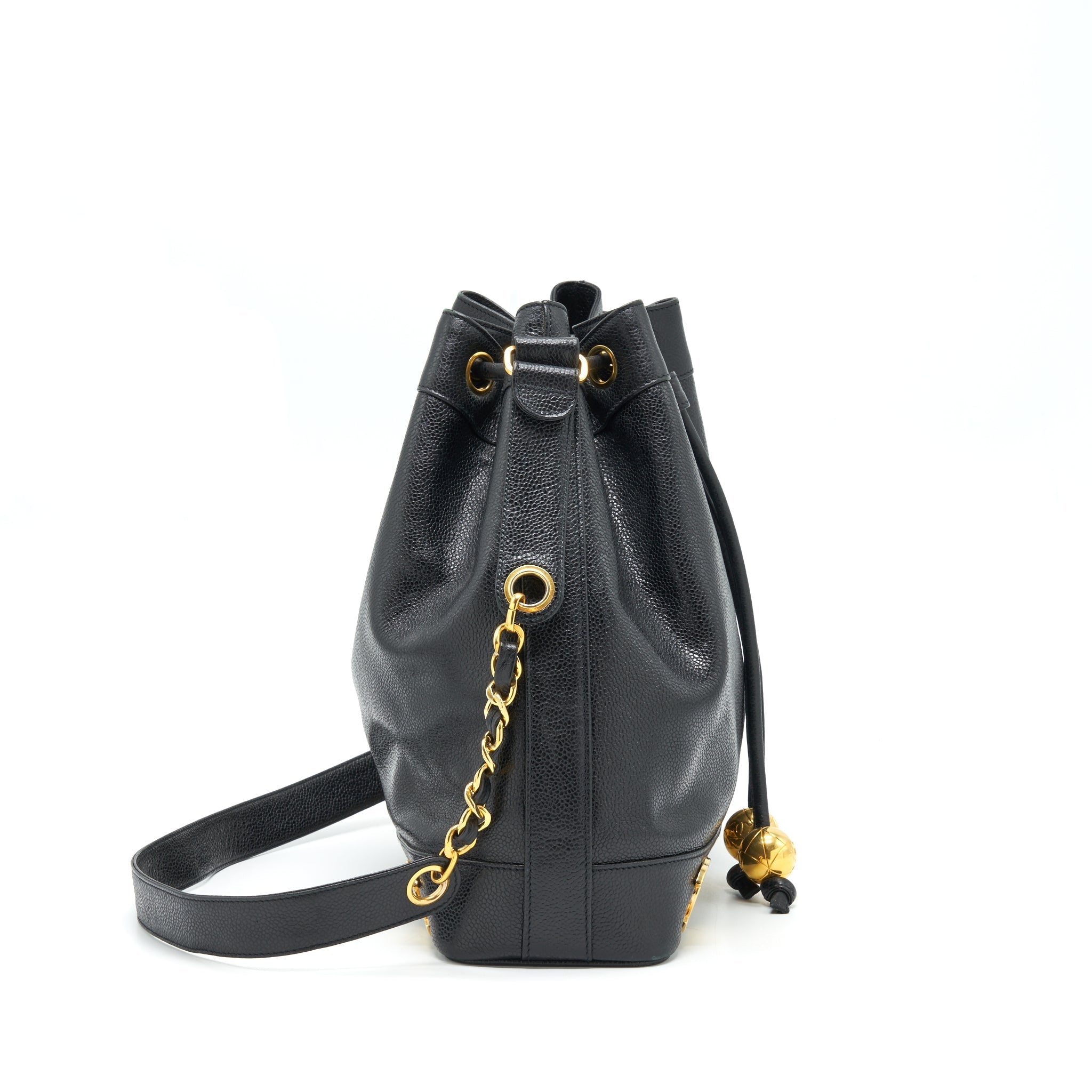 Chanel Vintage Bucket Bag Caviar Black
