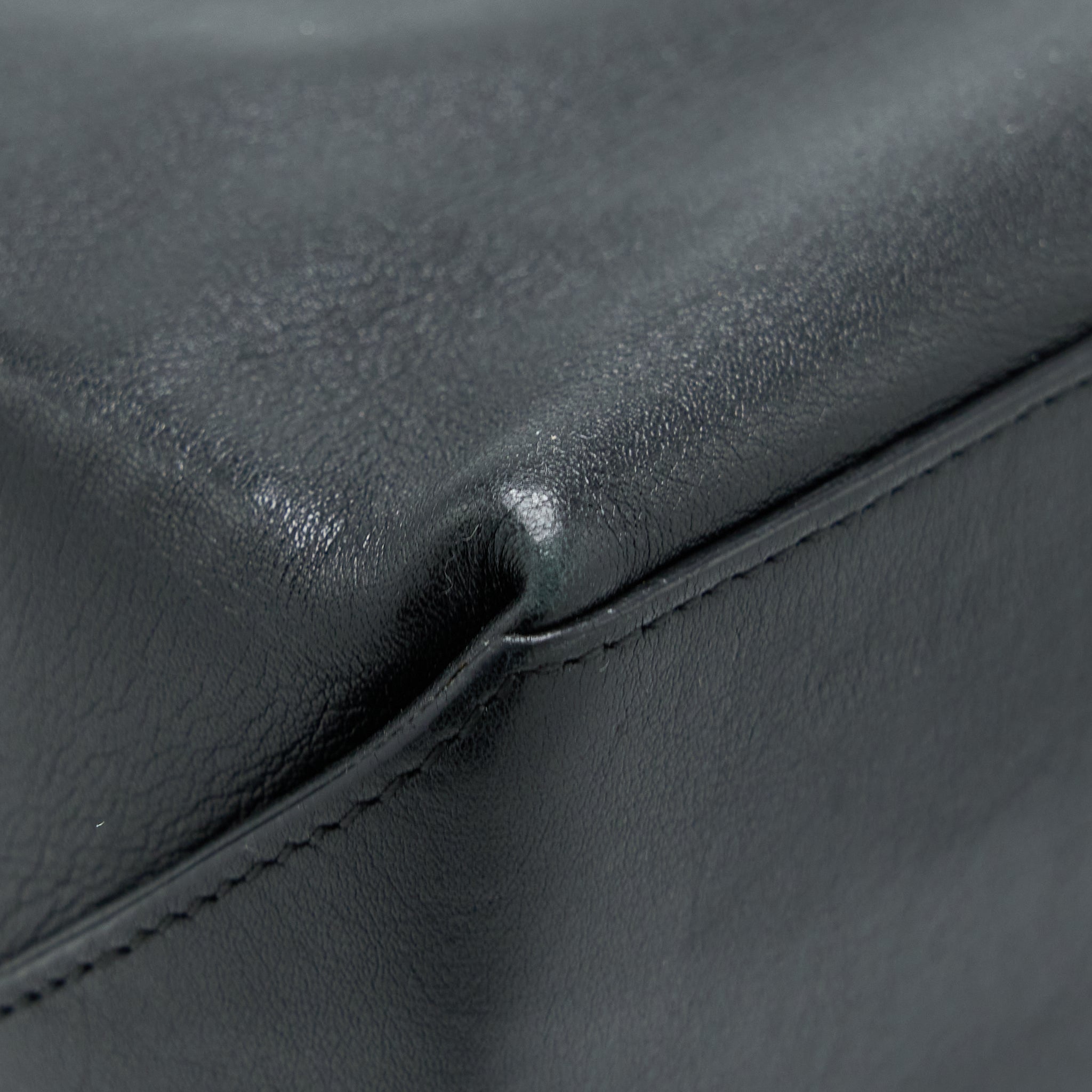 Chanel Vintage Cambon Tote Bag Calfskin Black