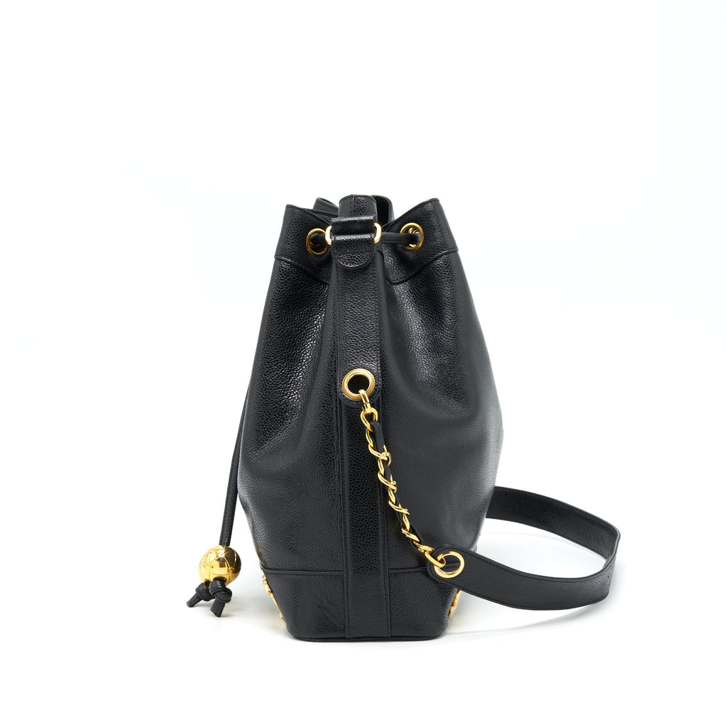 Chanel Vintage Bucket Bag Caviar Black