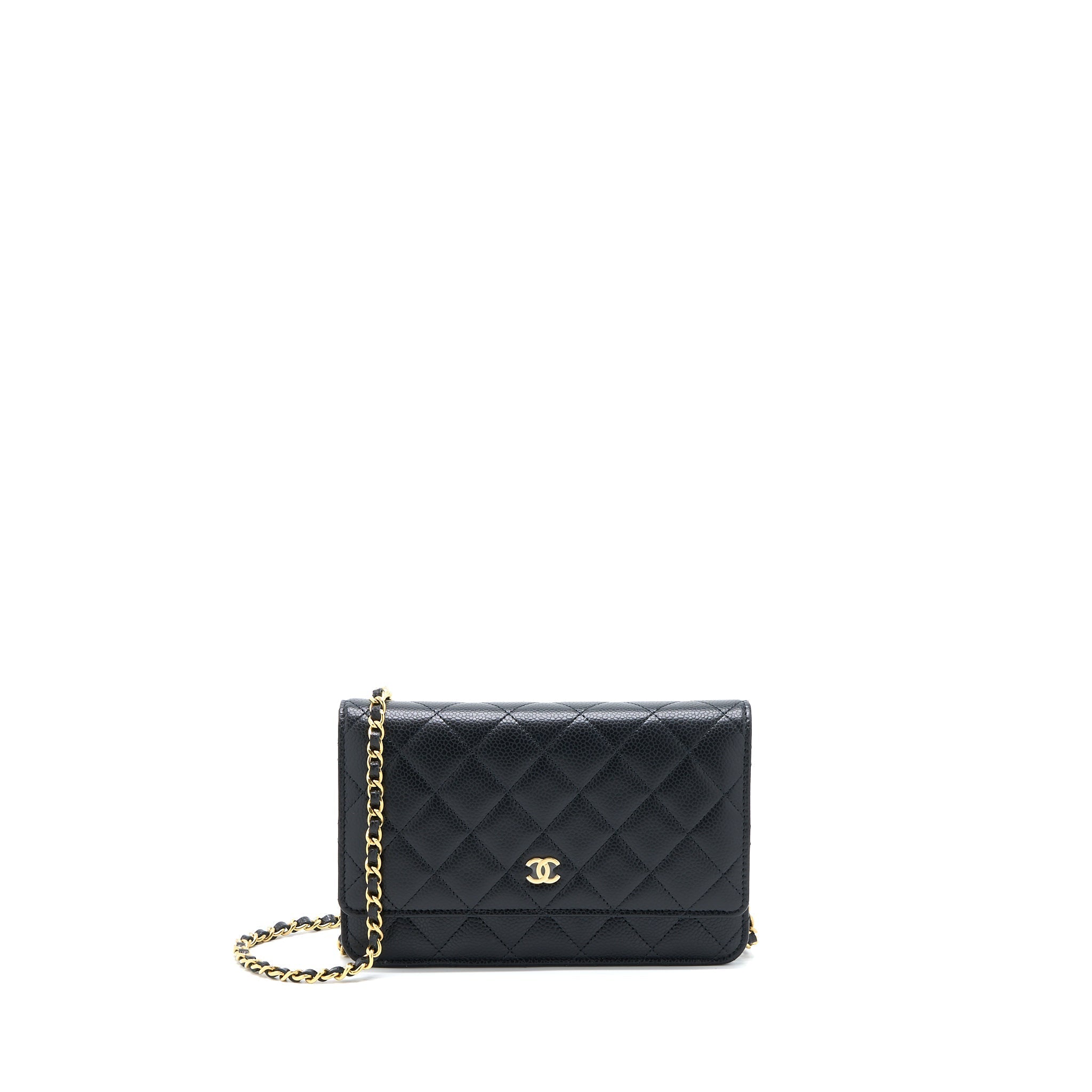 Chanel Classic Wallet On Chain Caviar Black  (Microchip)
