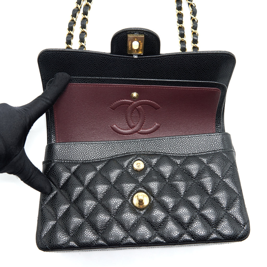 Chanel Small Classic Double Flap Bag Caviar Black
