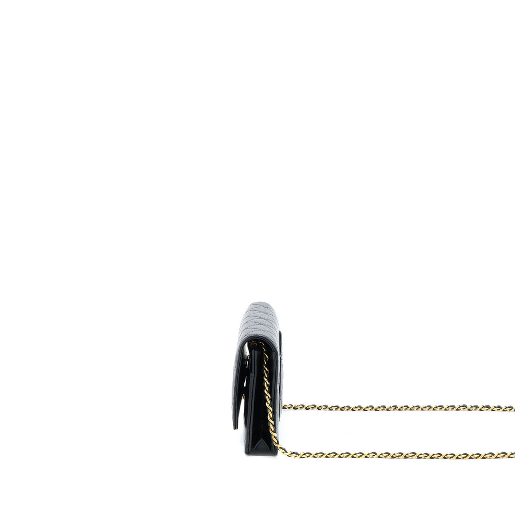 Chanel Classic Wallet On Chain Caviar Black  (Microchip)