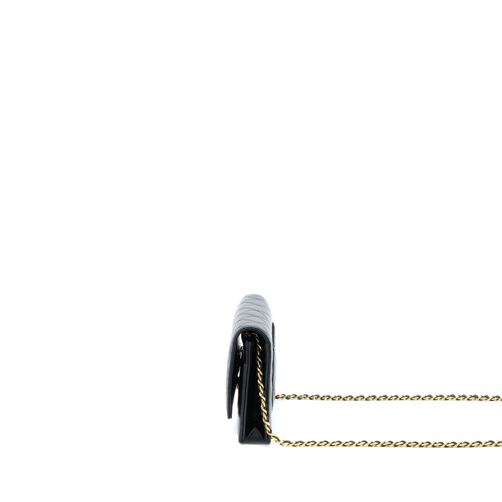 Chanel Classic Wallet On Chain Caviar Black  (Microchip)