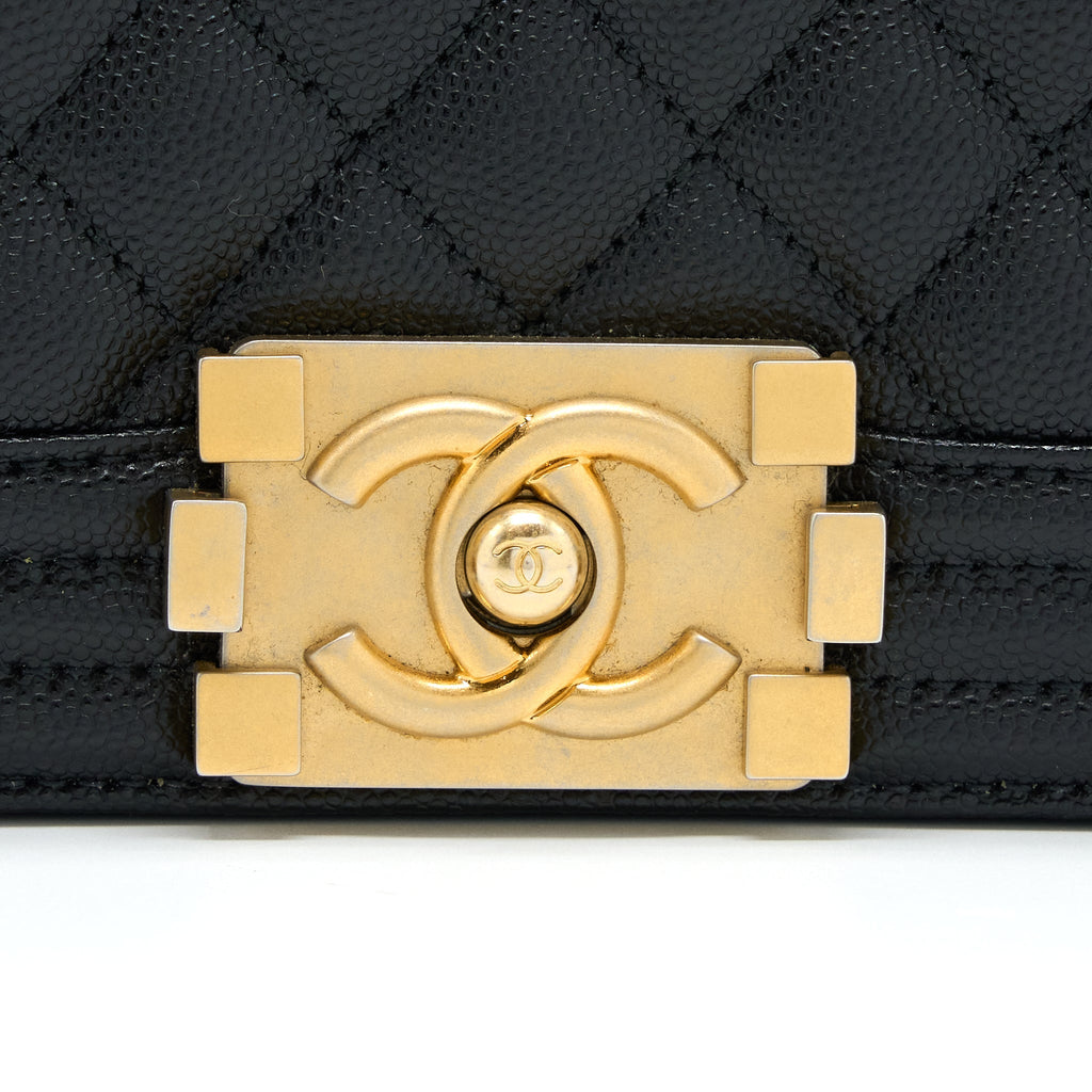 Chanel Small Boy Bag Caviar Black
