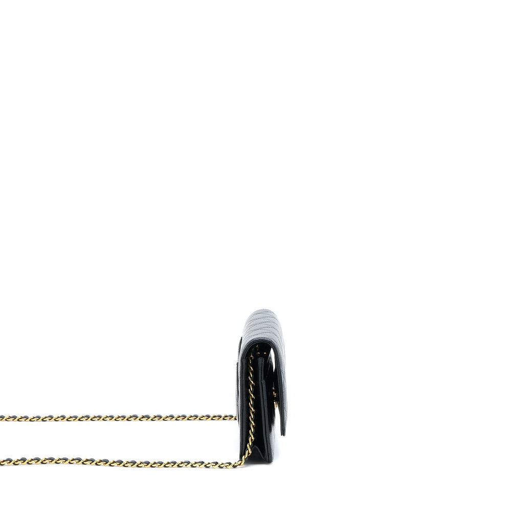 Chanel Classic Wallet On Chain Caviar Black  (Microchip)