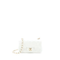 Chanel Classic Mini Rectangular Flap Bag Calfskin Iridescent White L