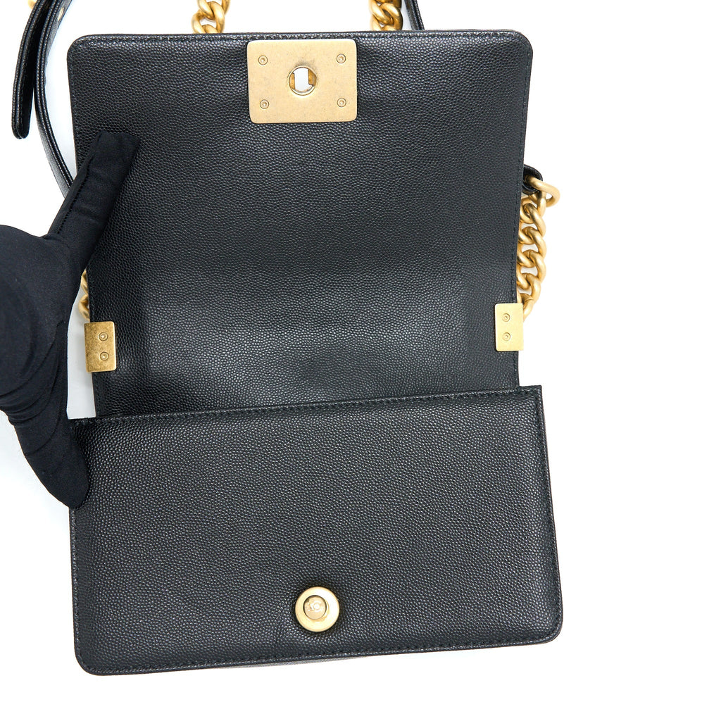 Chanel Small Boy Bag Caviar Black