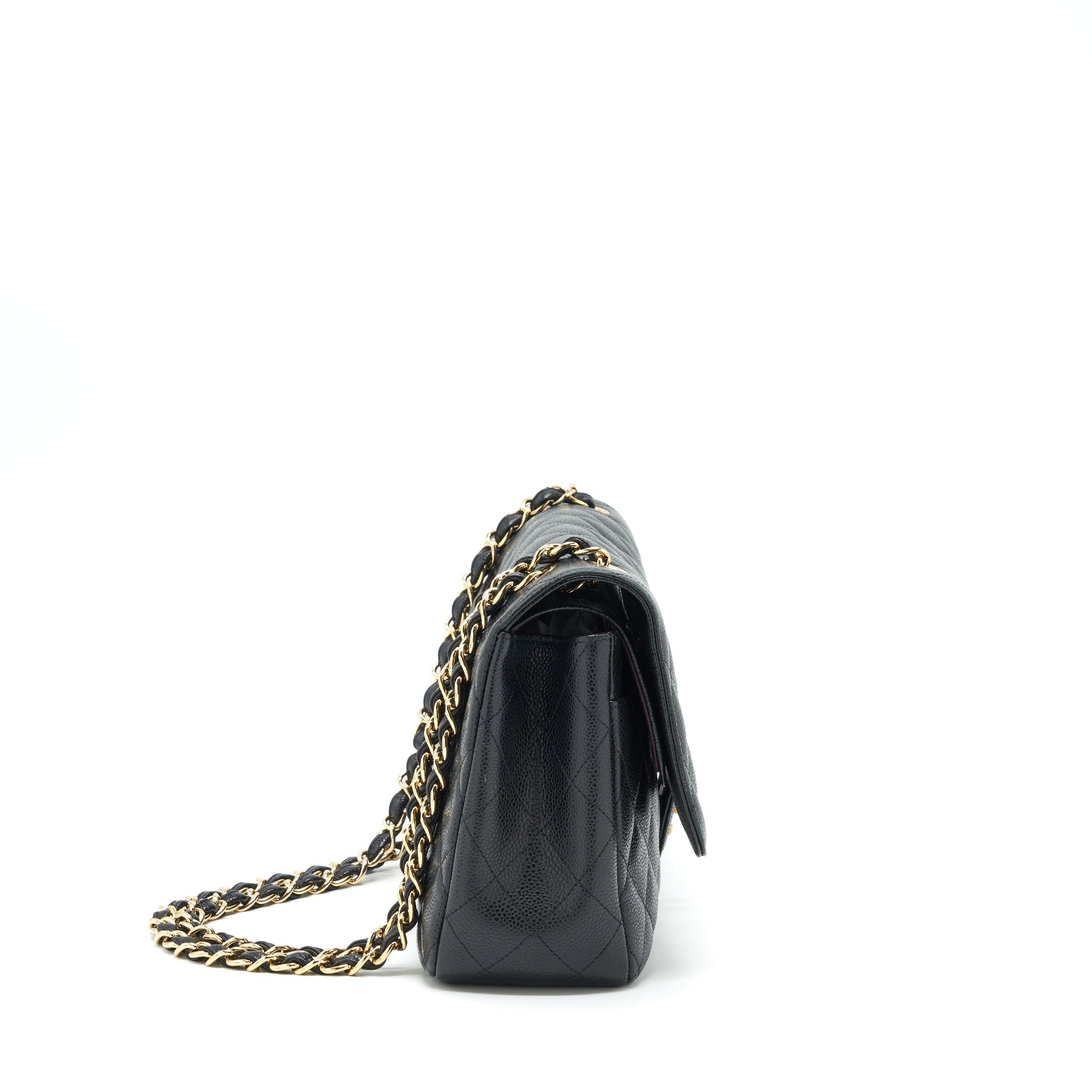 Chanel Classic Jumbo Double Flap Bag Caviar Black L