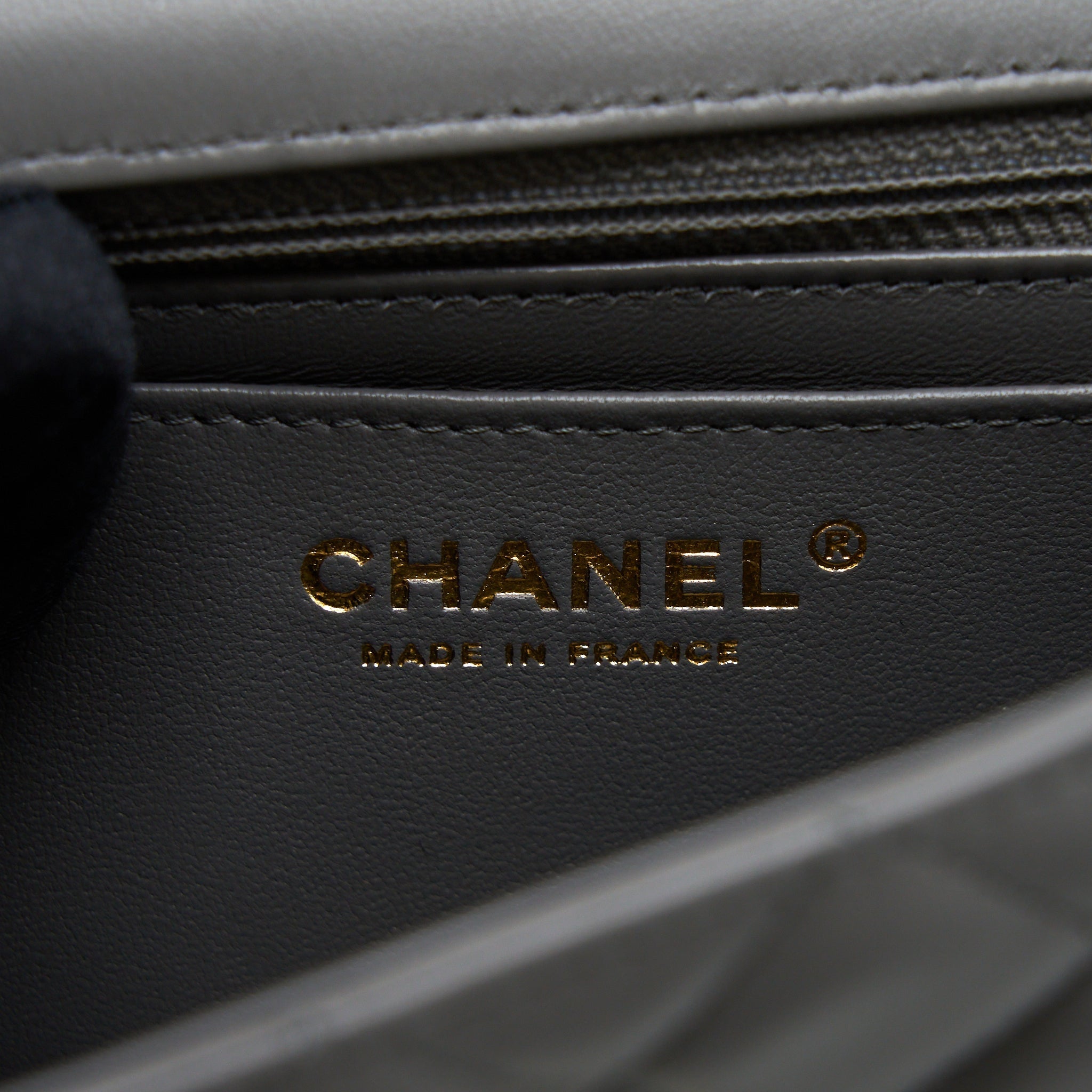 Chanel 22A Mini Rectangular Flap Bag Lambskin Grey L (Microchip)