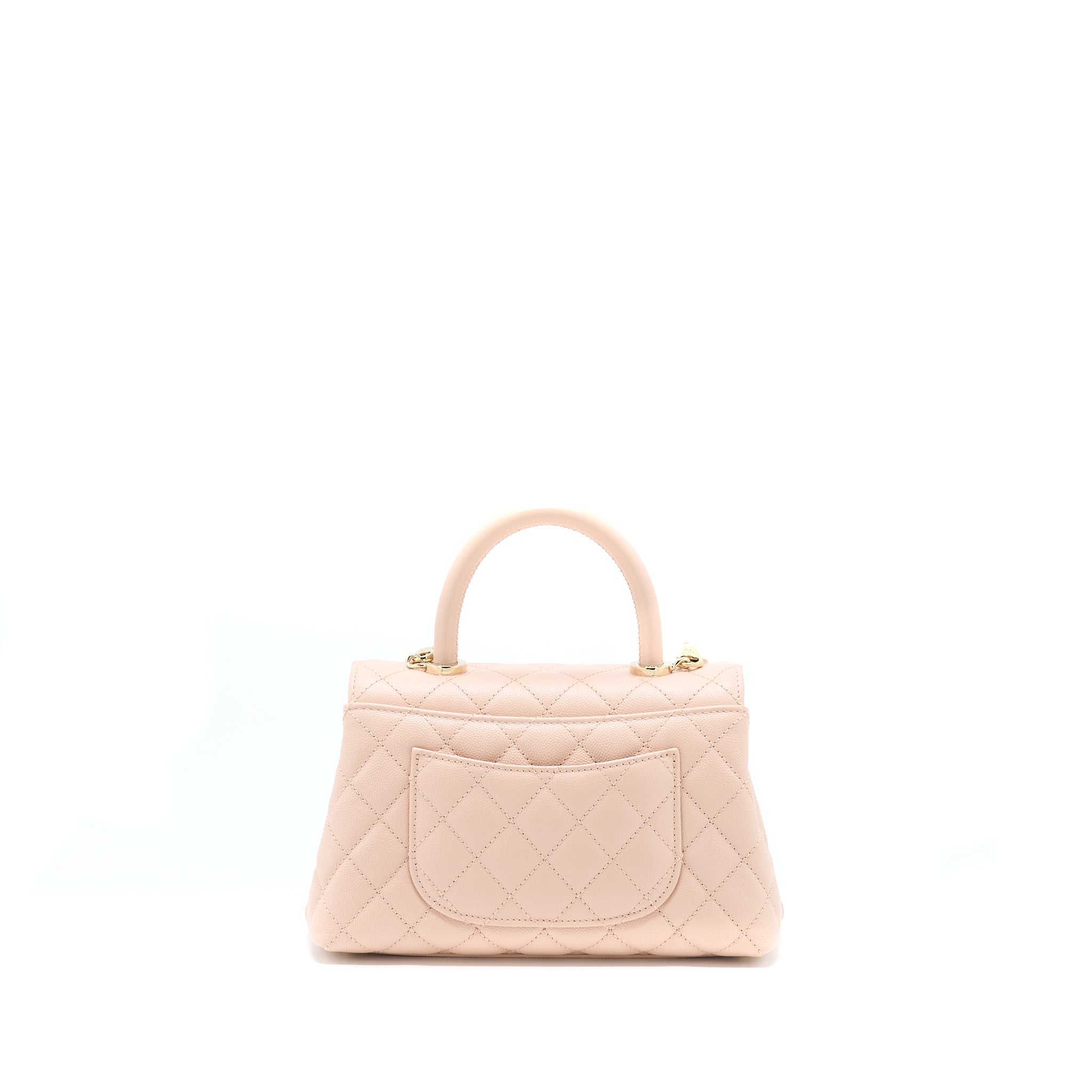 Chanel 21A Small Coco Handle Caviar ND022 Rose Clair / Light Pink L