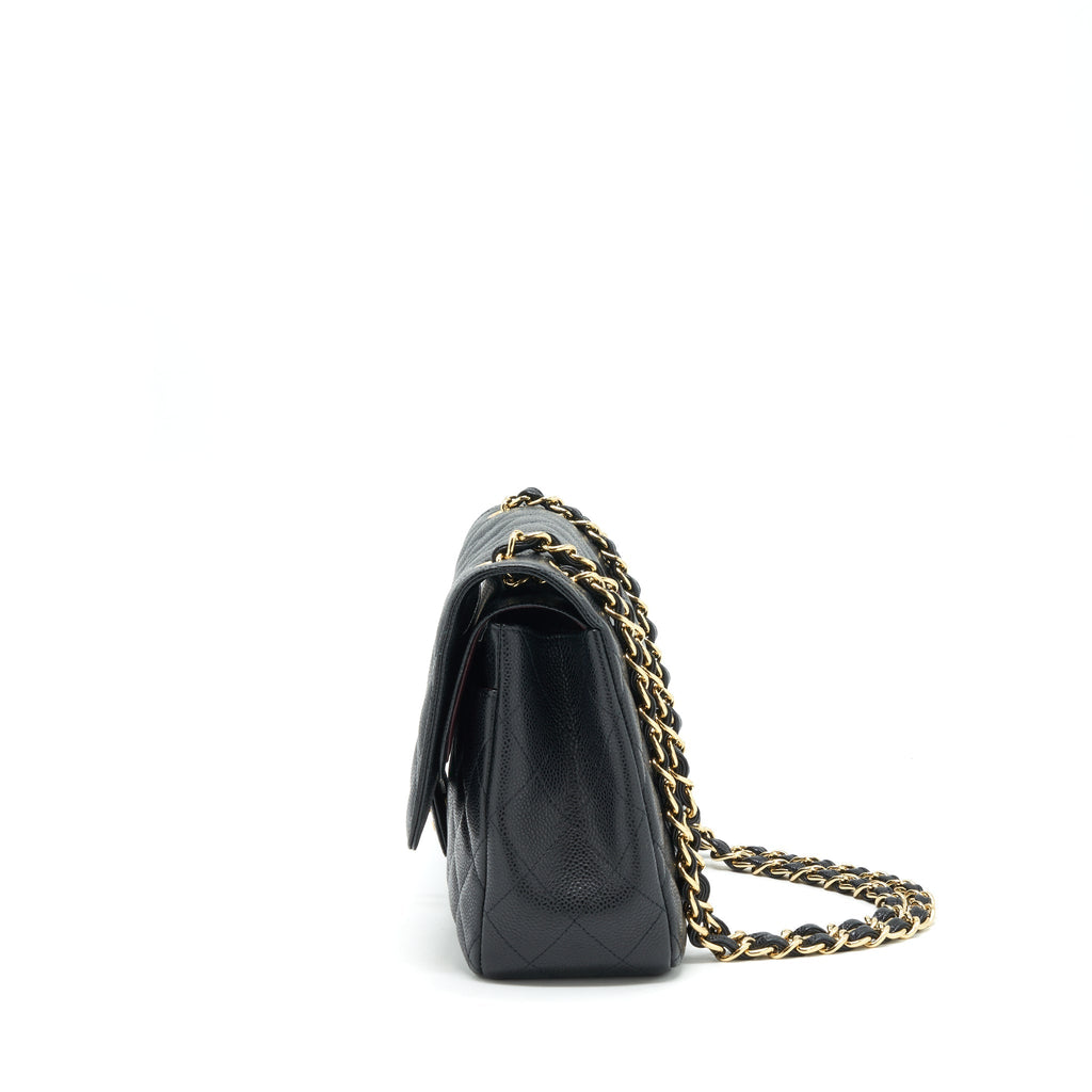 Chanel Classic Jumbo Double Flap Bag Caviar Black L