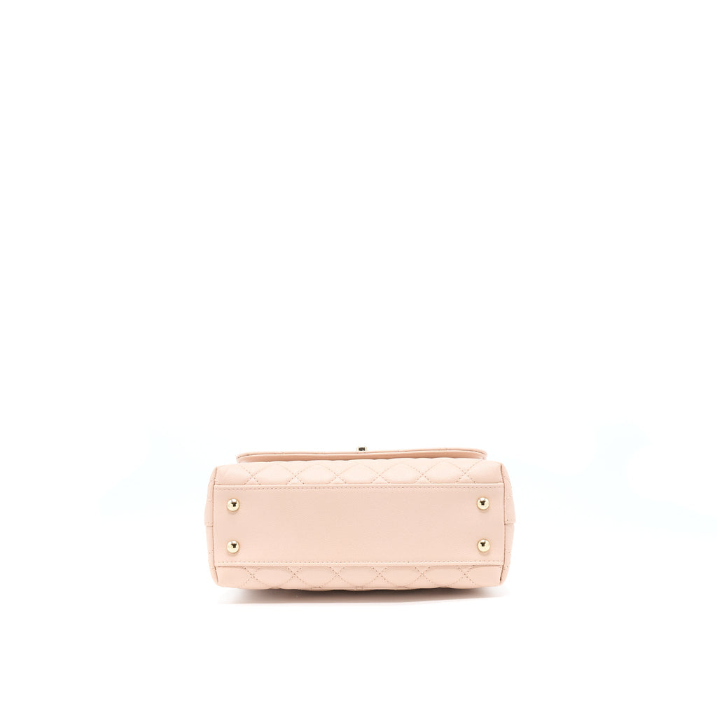 Chanel 21A Small Coco Handle Caviar ND022 Rose Clair / Light Pink L