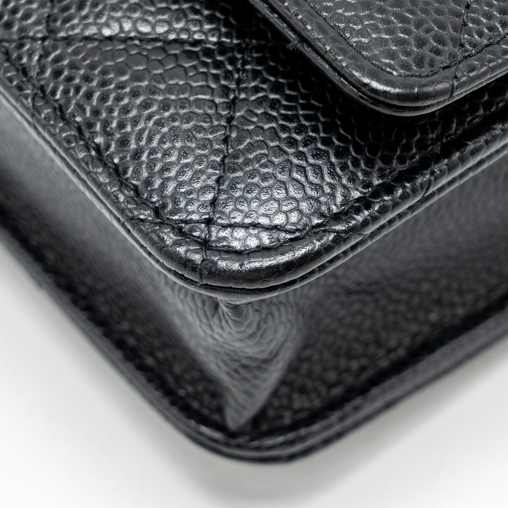 CHANEL Classic Wallet On Chain Caviar Black