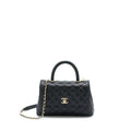 Chanel Small Coco Handle Caviar Black L