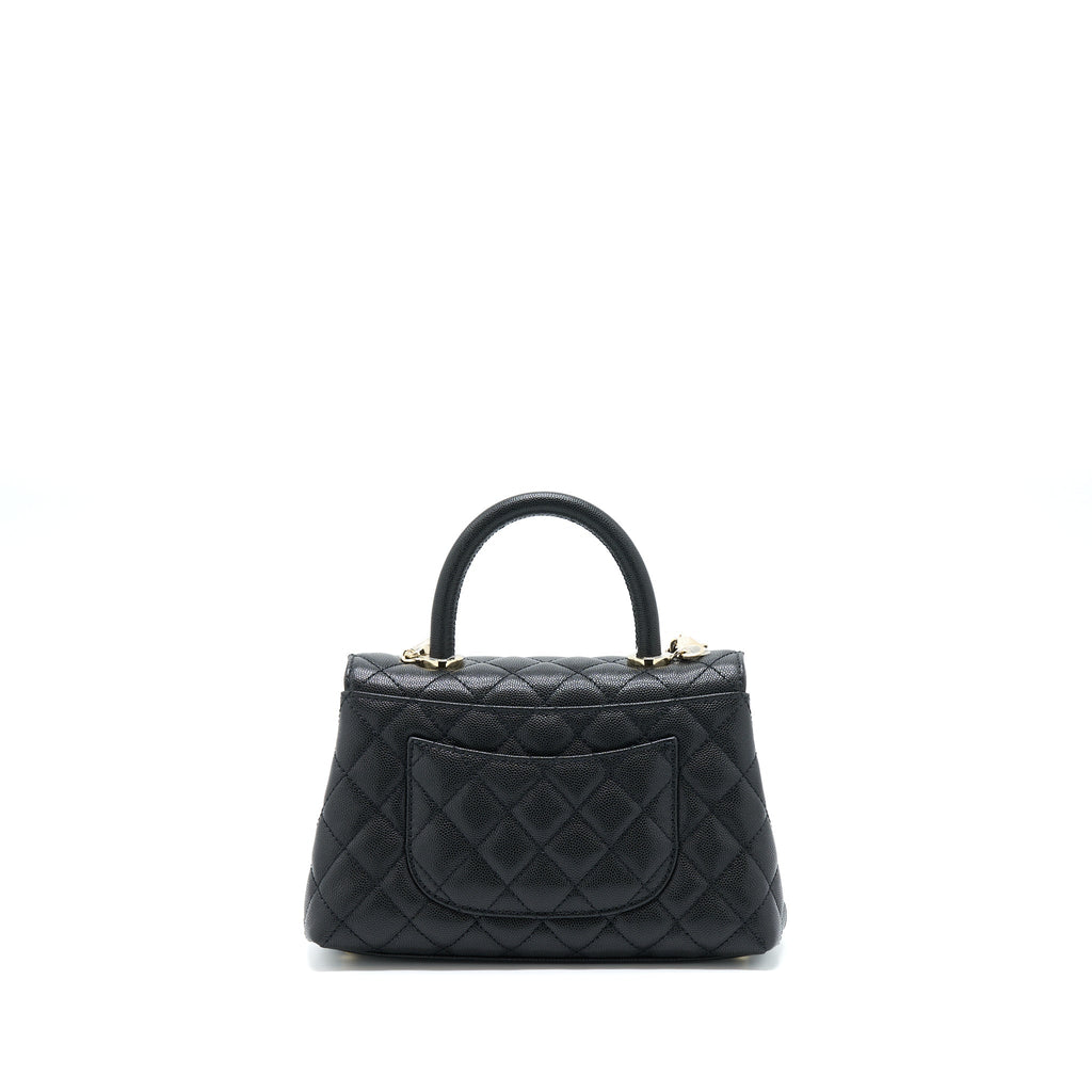 Chanel Small Coco Handle Caviar Black L