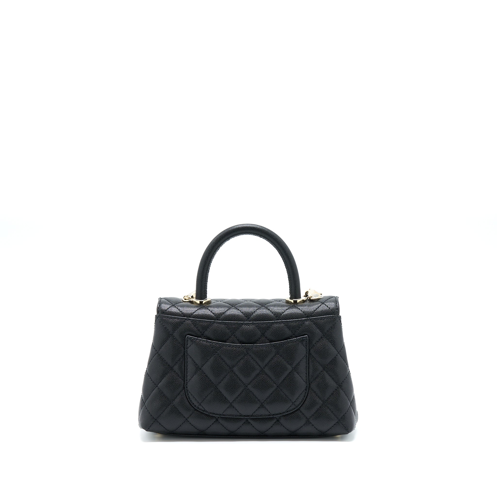 Chanel Small Coco Handle Caviar Black L