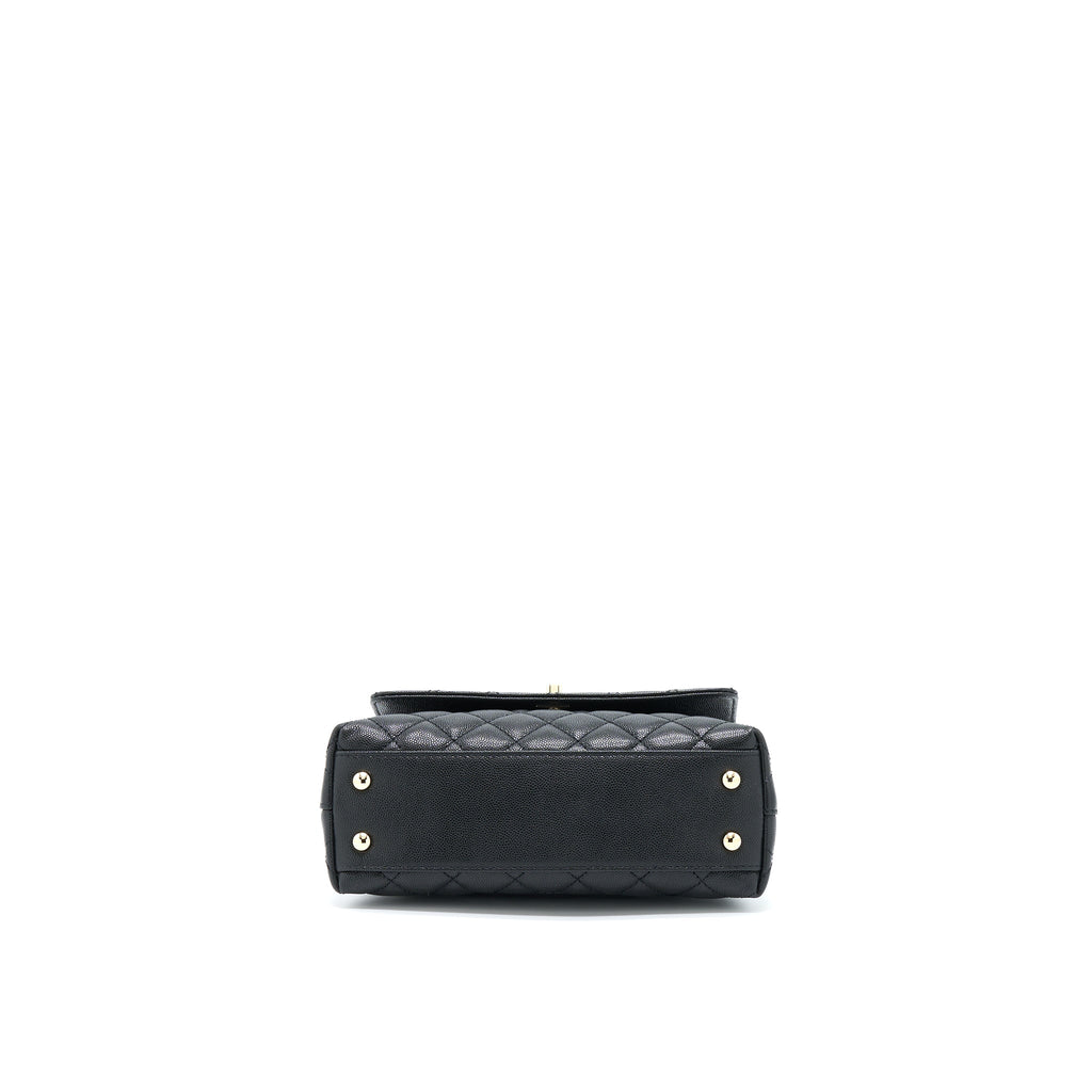 Chanel Small Coco Handle Caviar Black L