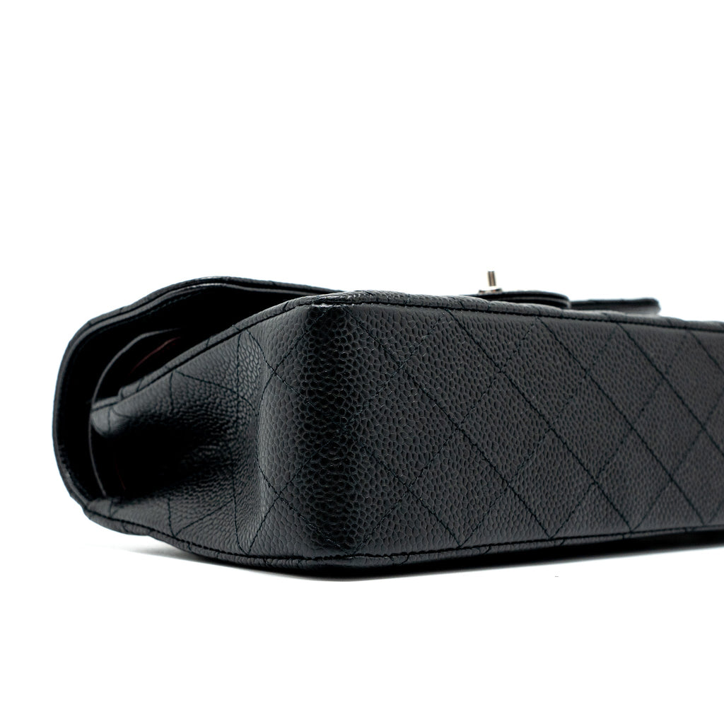 Chanel Small Classic Double Flap Bag Caviar Black  (Microchip)