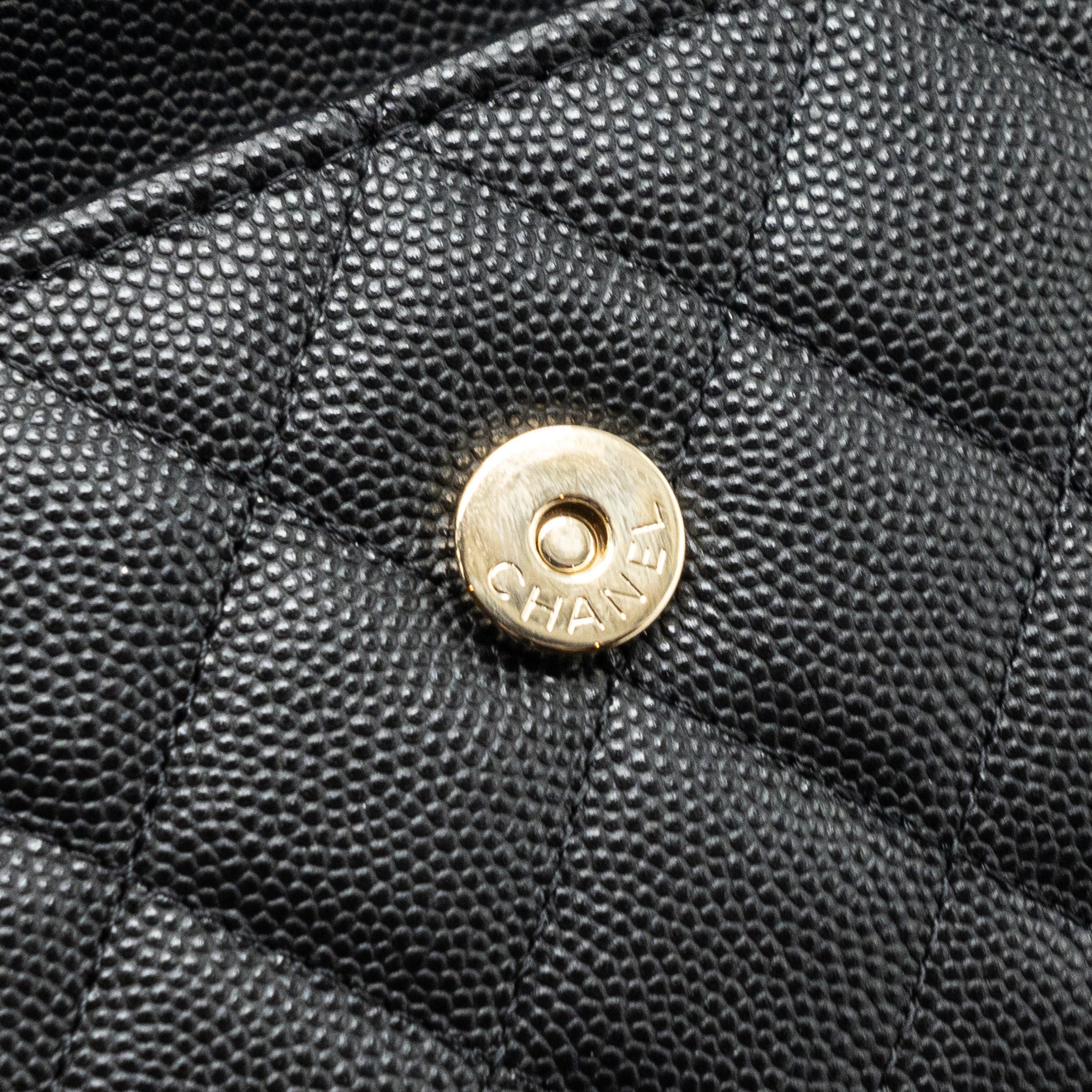 chanel 23p top handle mini flap bag with chain caviar black L (microchip)
