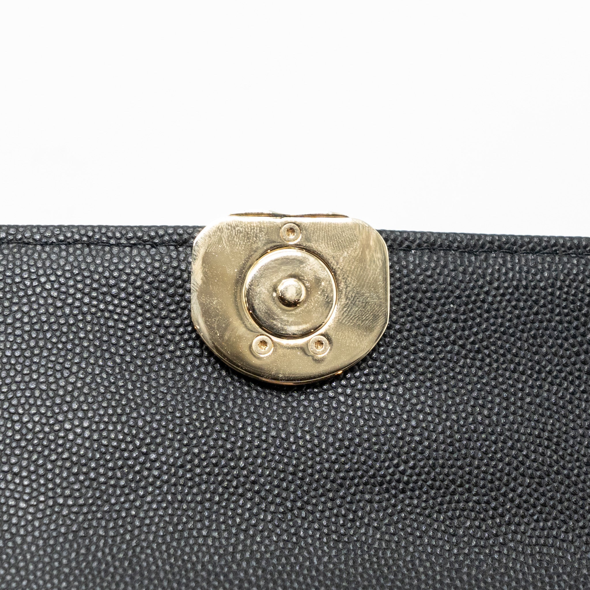 chanel 23p top handle mini flap bag with chain caviar black L (microchip)
