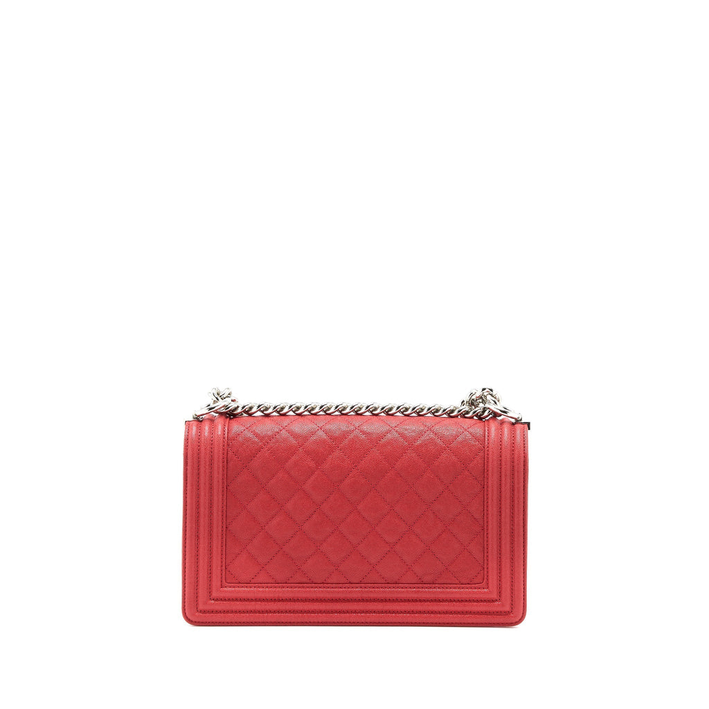 Chanel Medium Boy Bag Caviar Red