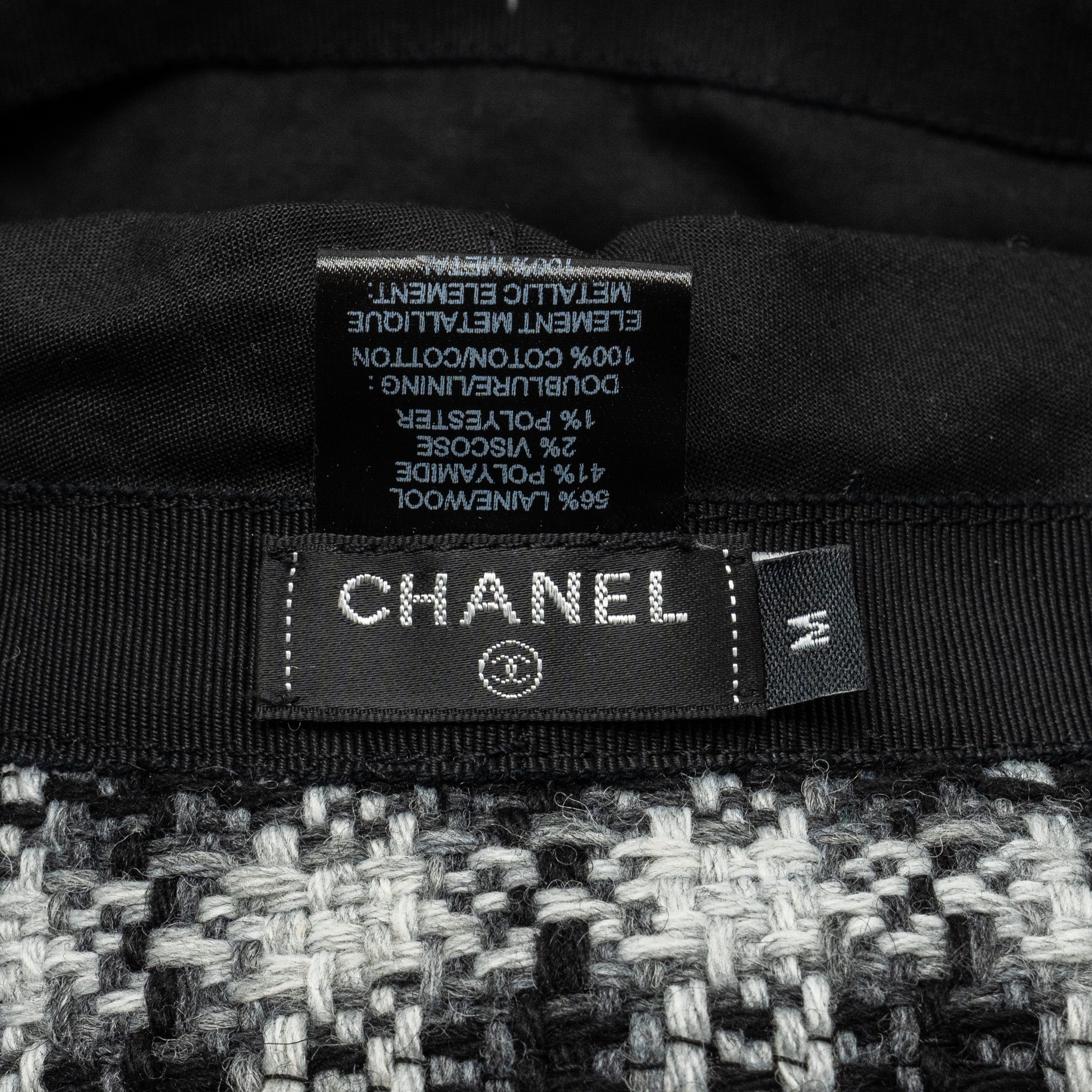 Chanel Size M Bucket Hat Tweed Multicoloured