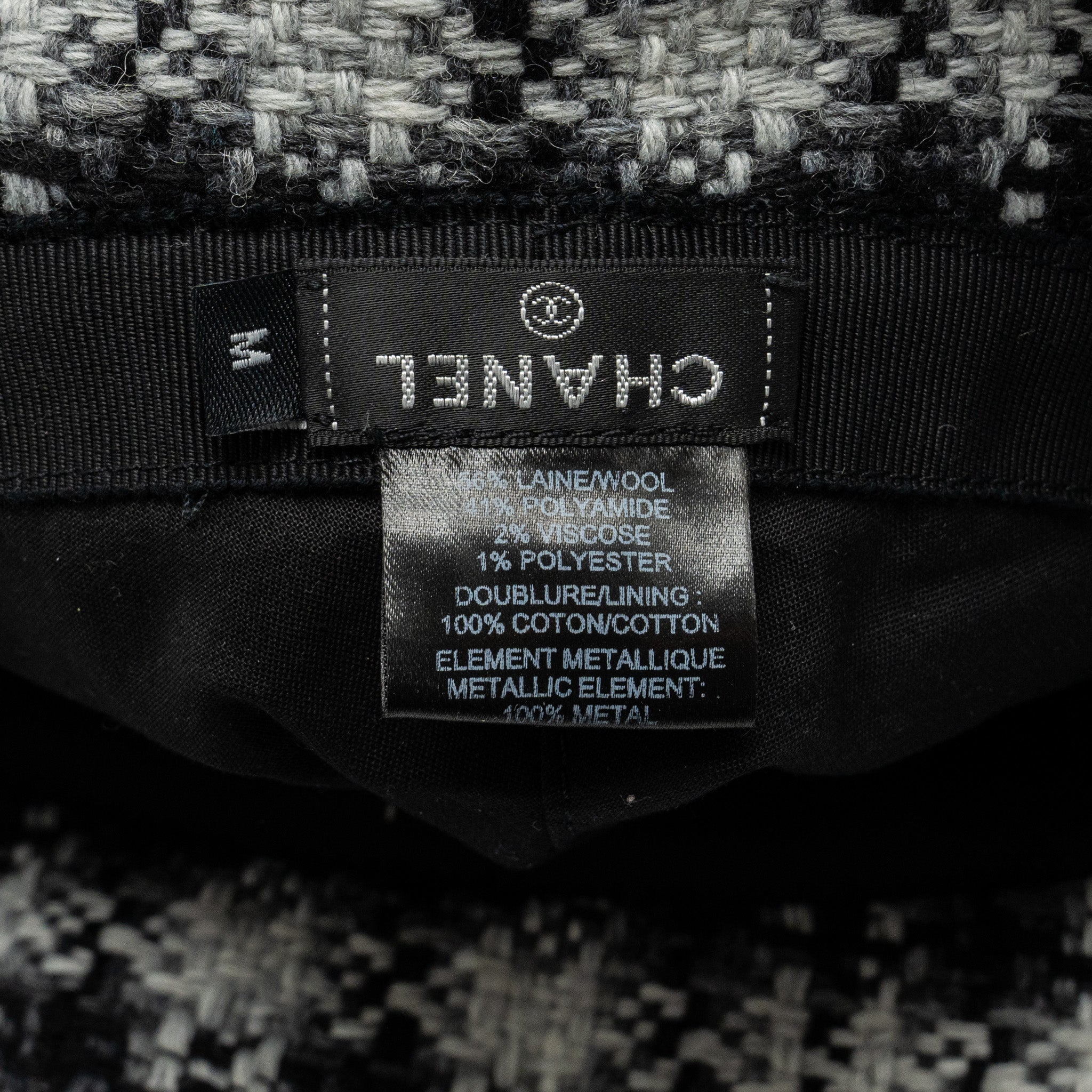 Chanel Size M Bucket Hat Tweed Multicoloured