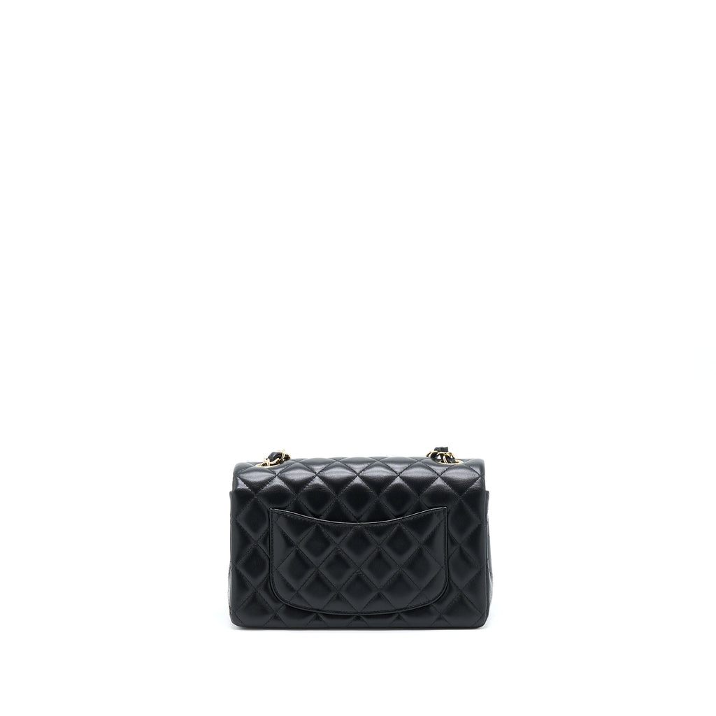 Chanel Mini Rectangular Flap Bag Lambskin Black L