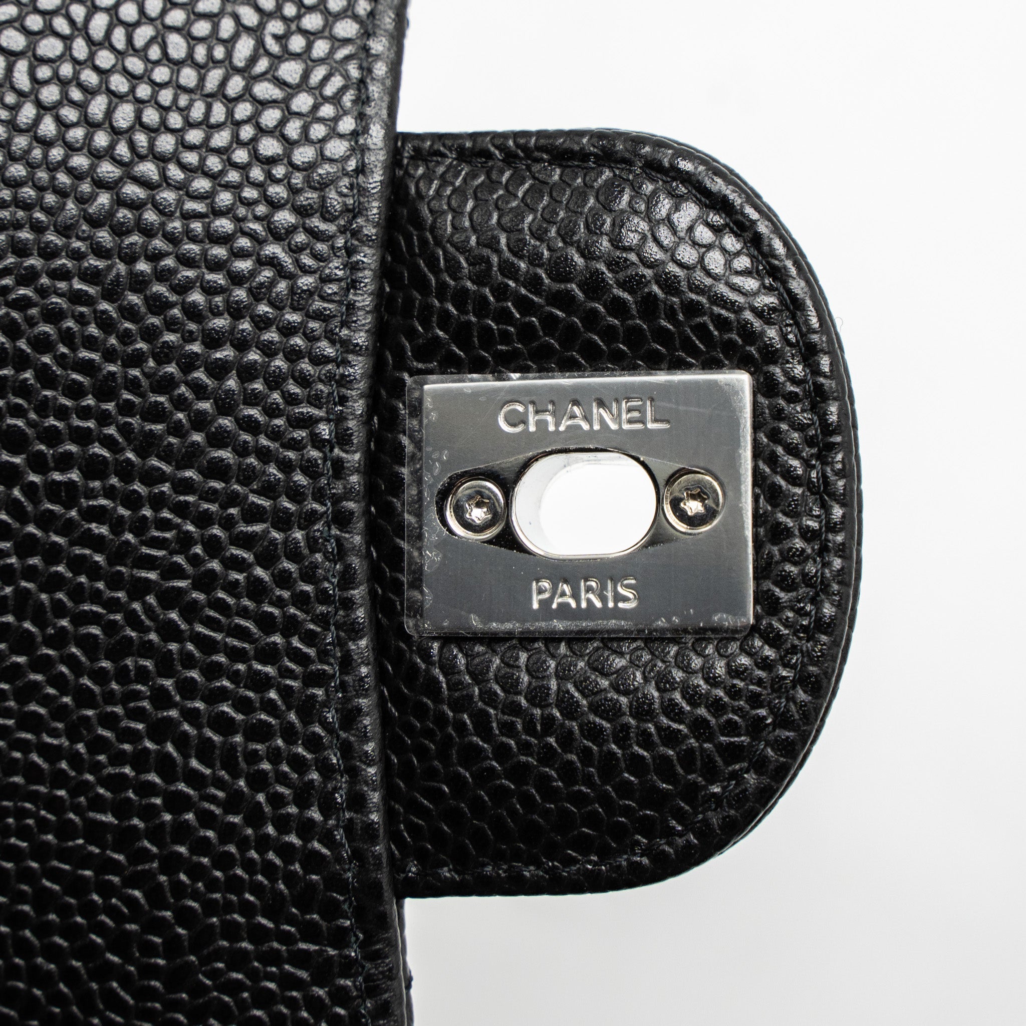 Chanel Small Classic Double Flap Bag Caviar Black  (Microchip)