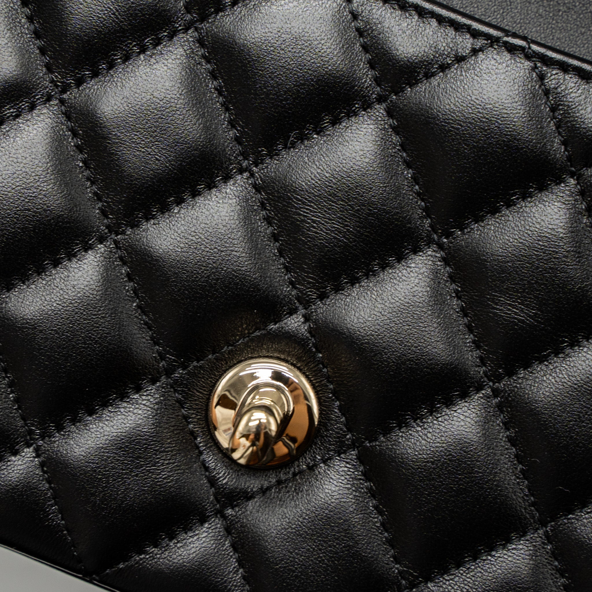 Chanel Mini Rectangular Flap Bag Lambskin Black L (Microchip)