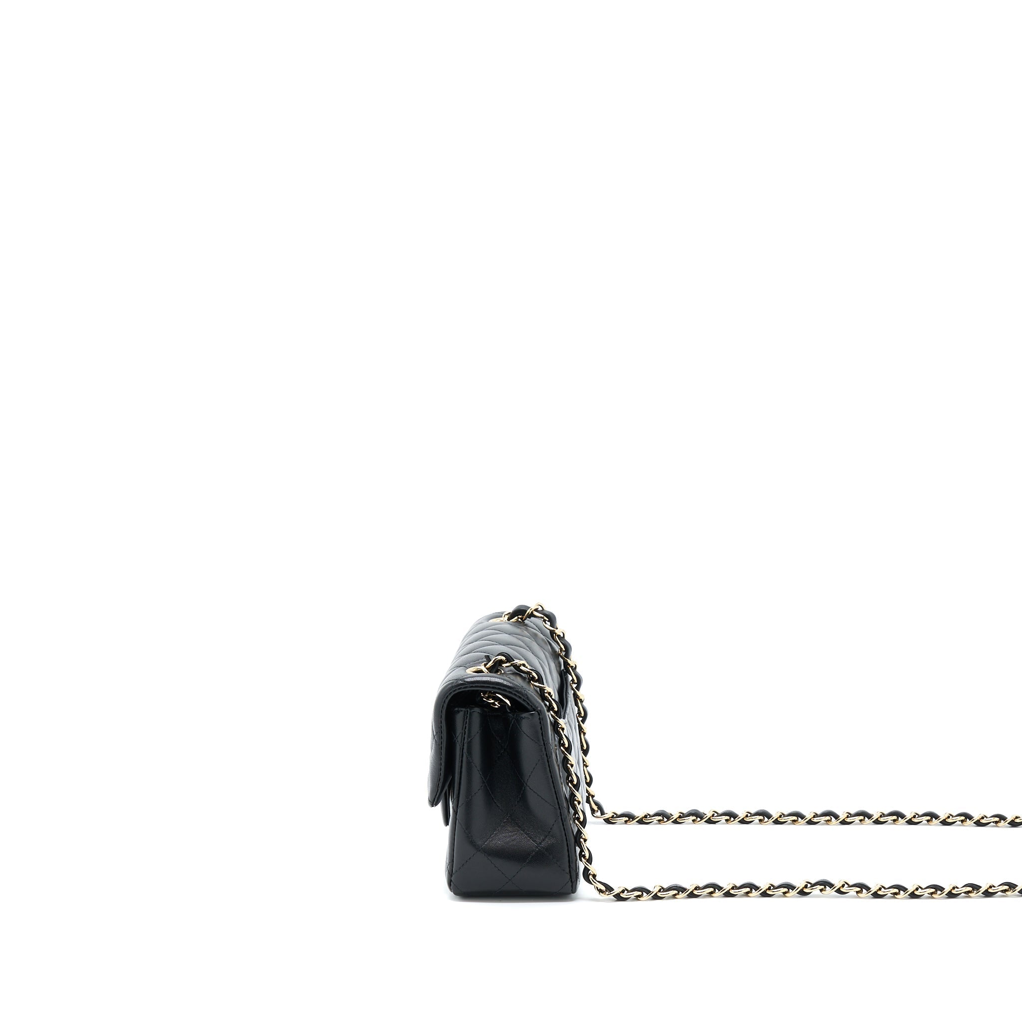 Chanel Mini Rectangular Flap Bag Lambskin Black L