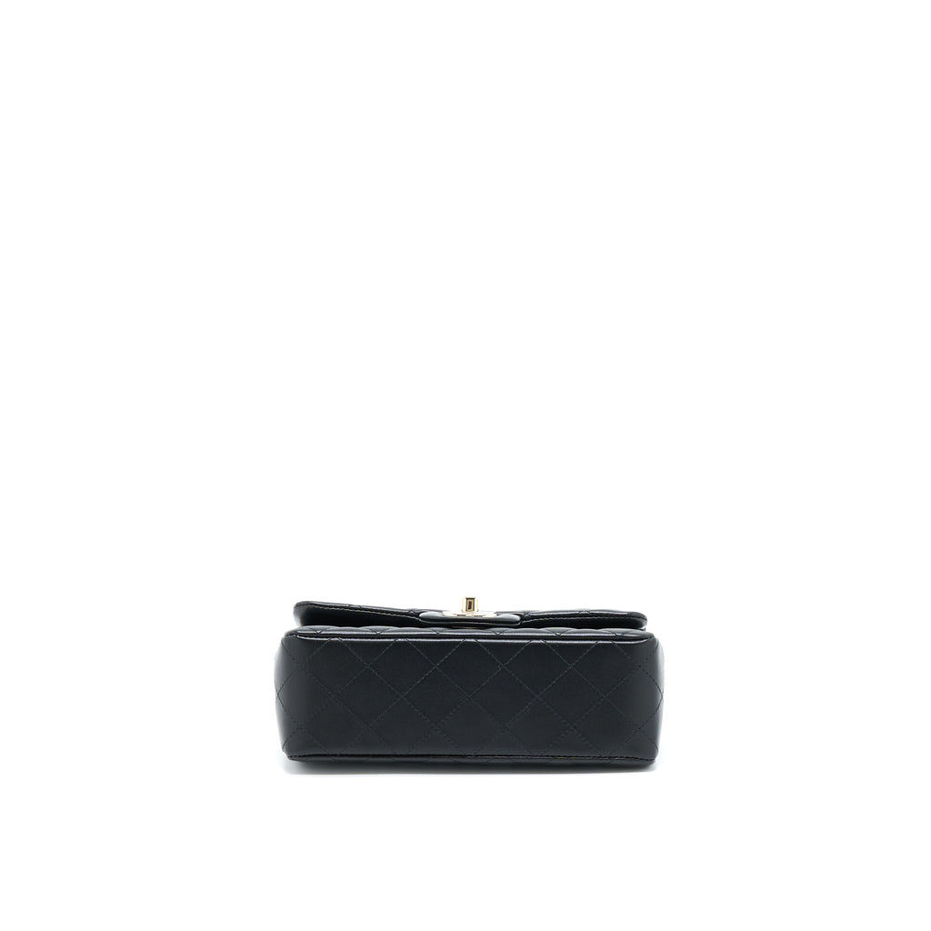 Chanel Mini Rectangular Flap Bag Lambskin Black L